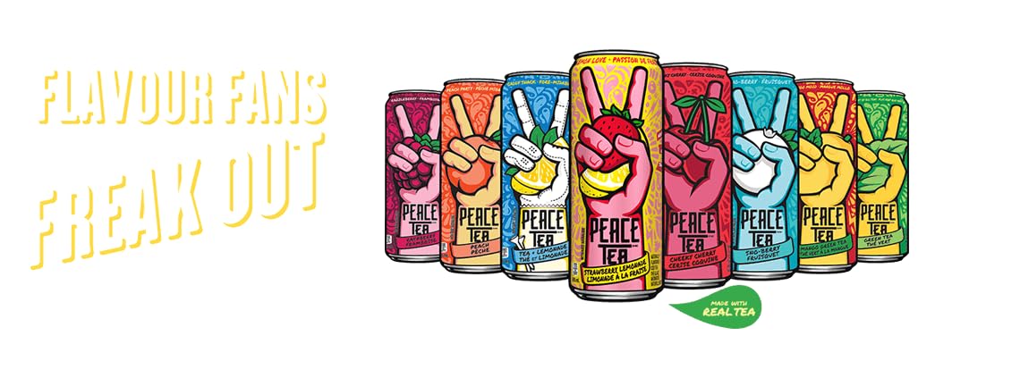 Peace Tea Cheeky Cherry cans 695ml/23.5fl.oz (Pack of 12) Shipped from Canada