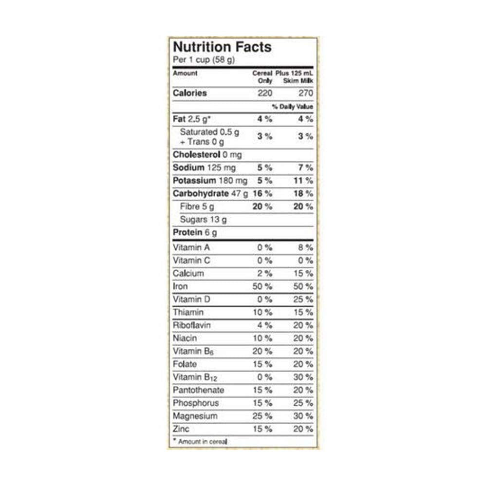 Oatmeal Crisp Maple Nut Cereal Family Size Nutrition Facts