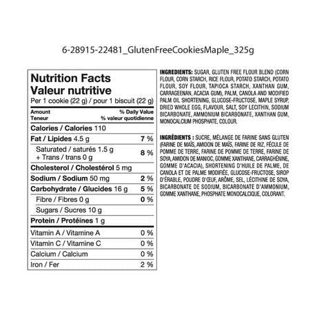 Great Value Gluten Free Maple Cream Cookies Nutrition Facts