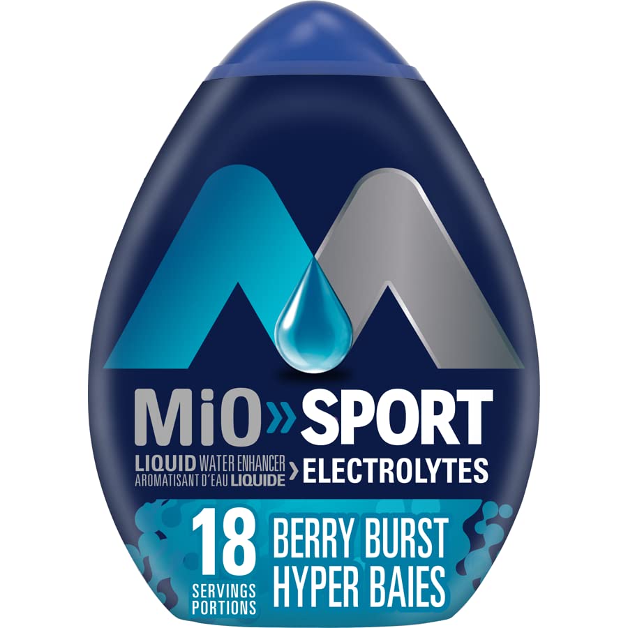 MiO Sport Berry Burst Electrolyte Liquid Water Enhancer, 48mL/1.6 fl. oz. (Shipped from Canada)