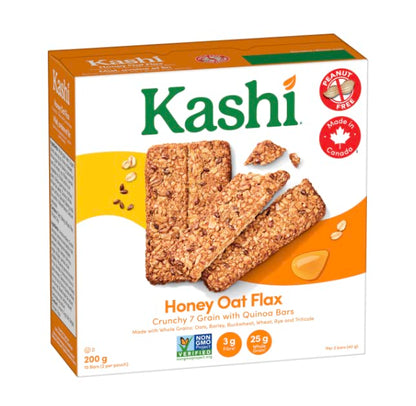 Kashi 7 Grain with Quinoa Bulk Pack of 40 Bars, Chocolate Chip and Honey Oat Flax, 800g/28.21oz (Shipped from Canada)