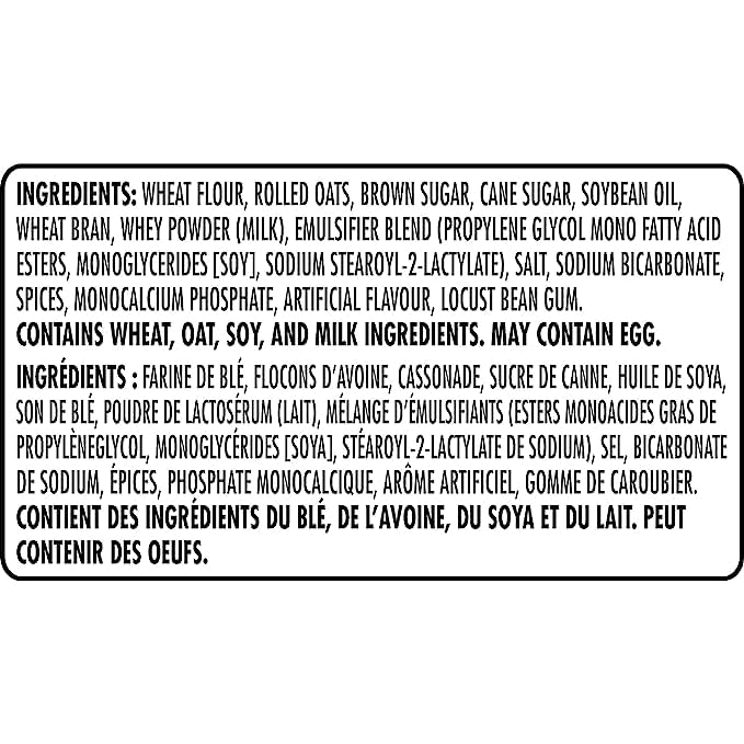 Quaker Muffin Mix Low Fat Oatmeal Ingredients