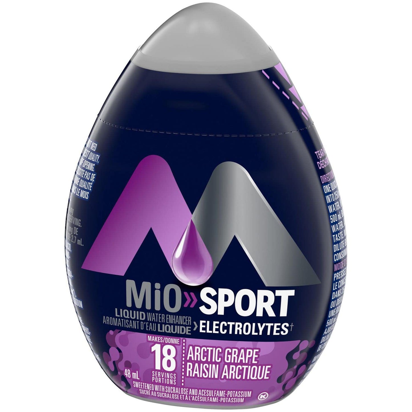 MiO Sport Arctic Grape Electrolyte Liquid Water Enhancer, 48mL/1.6 fl. oz. (Shipped from Canada)