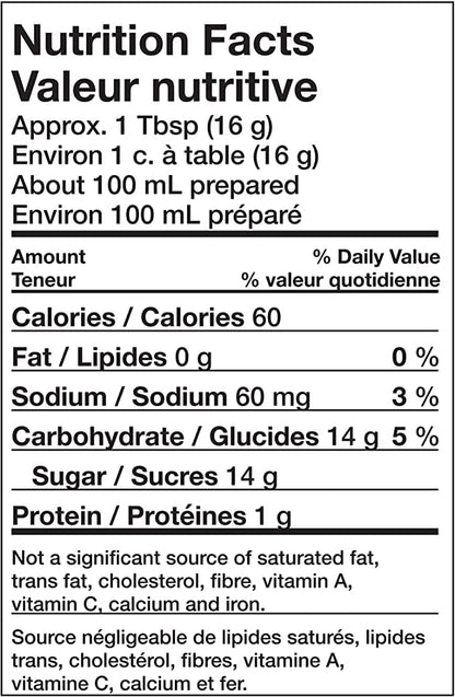 Jell-O Strawberry Jelly Powder Gelatin Mix Nutrition Facts