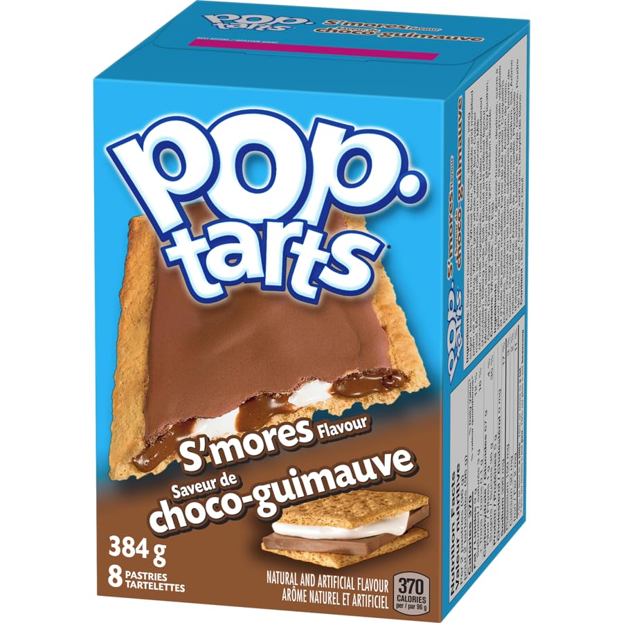 Kellogg's Pop-Tarts toaster pastries, S'mores, 8 pastries, 384g/13.5oz (Shipped from Canada)