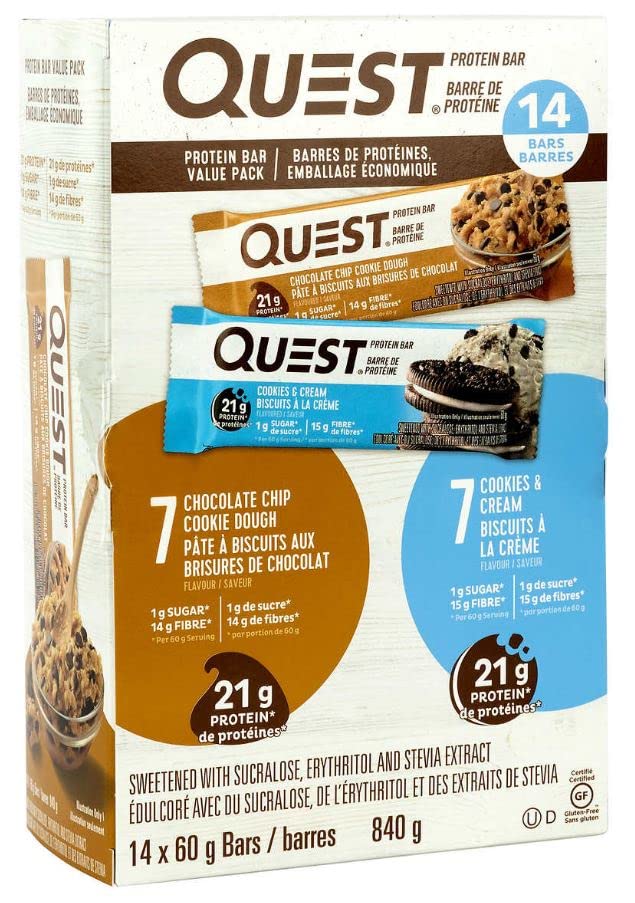 Quest Protein Bar Chocolate Chip Cookies and Cream 1