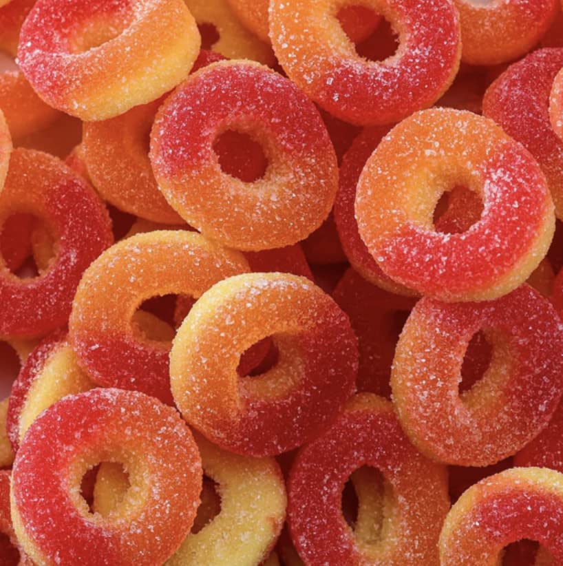 Great Value Gummy Peach Rings 475g/16.7oz (Shipped from Canada)