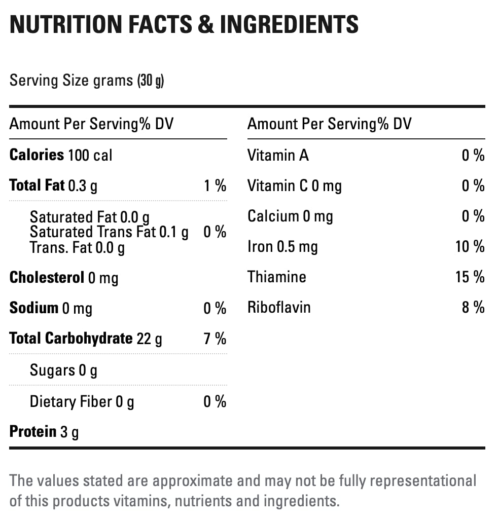 Organic Presidents Choice All-Purpose Flour Nutrition Facts