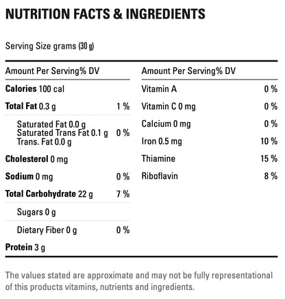 Organic Presidents Choice All-Purpose Flour Nutrition Facts