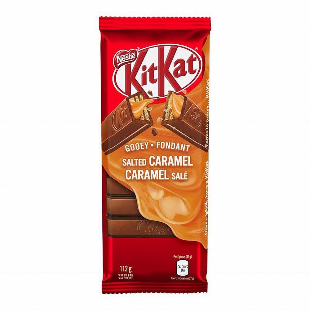 Kit Kat Gooey Salted Caramel Wafer Bar, 112g/3.9oz (Shipped from Canada)