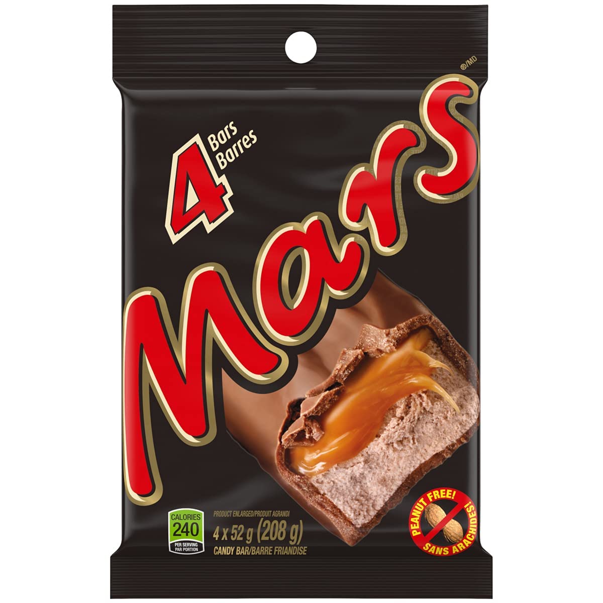 Mars Chocolate Caramel Bars 4x52g, 208g/7.33oz (Shipped from Canada)