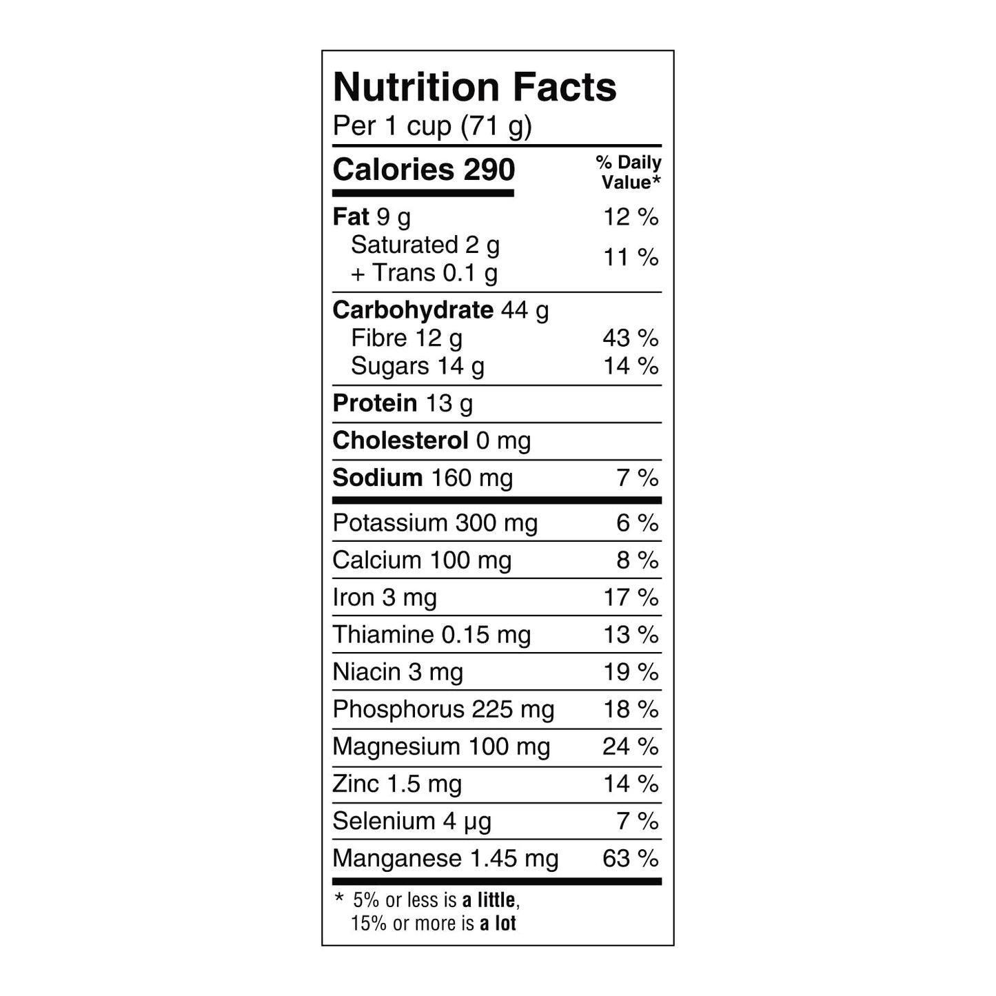 Kashi Go Lean Chocolate Crunch Cereal Nutrition Facts