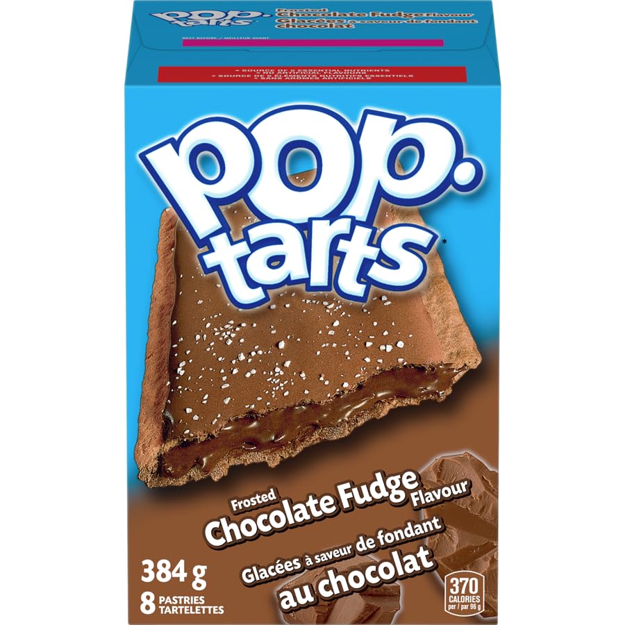 Kellogg's Pop-Tarts toaster pastries, Frosted Chocolate Fudge, 8 pastries, 384g/13.5oz (Shipped from Canada)