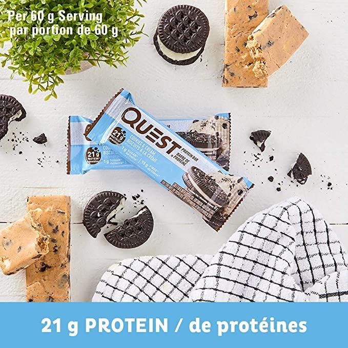 Quest Protein Bar Chocolate Chip Cookies and Cream 6