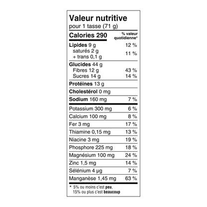 Kashi Go Lean Chocolate Crunch Cereal Nutrition Facts French