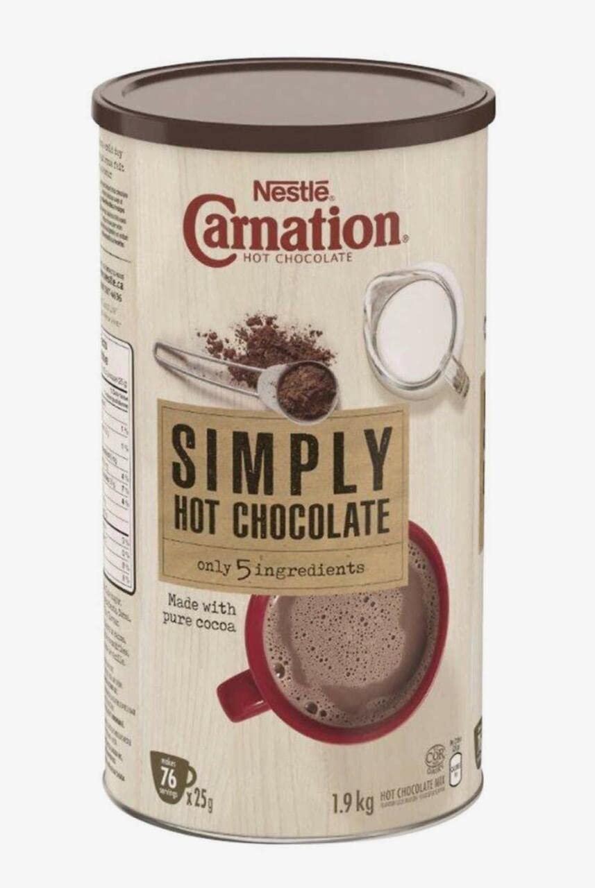 Nestle Carnation Simply Hot Chocolate, 5 Ingredients Powder Mix, 1.9kg/67oz (Shipped from Canada)