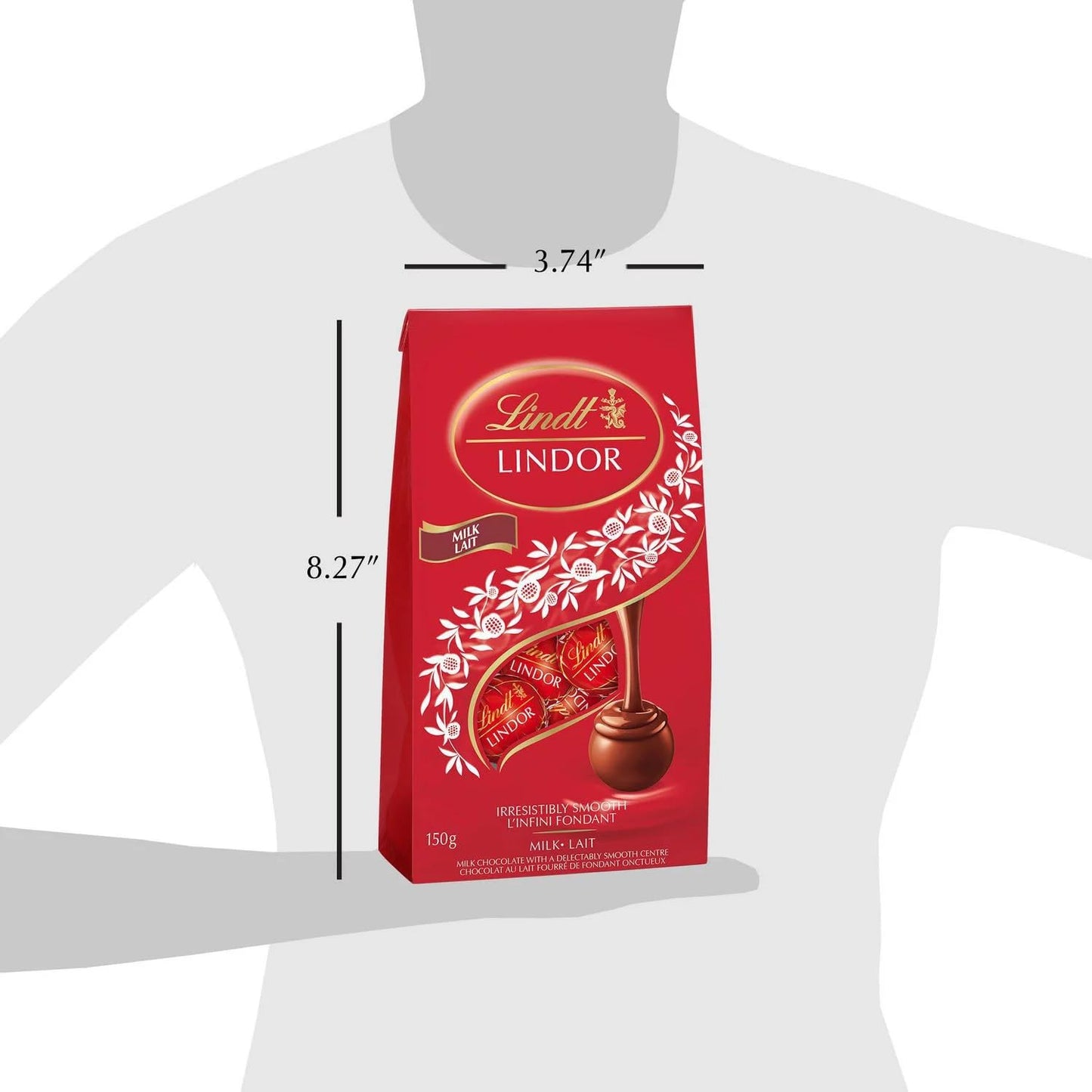 Lindor Milk Chocolate Truffles, 150g/5.2oz (Shipped from Canada)