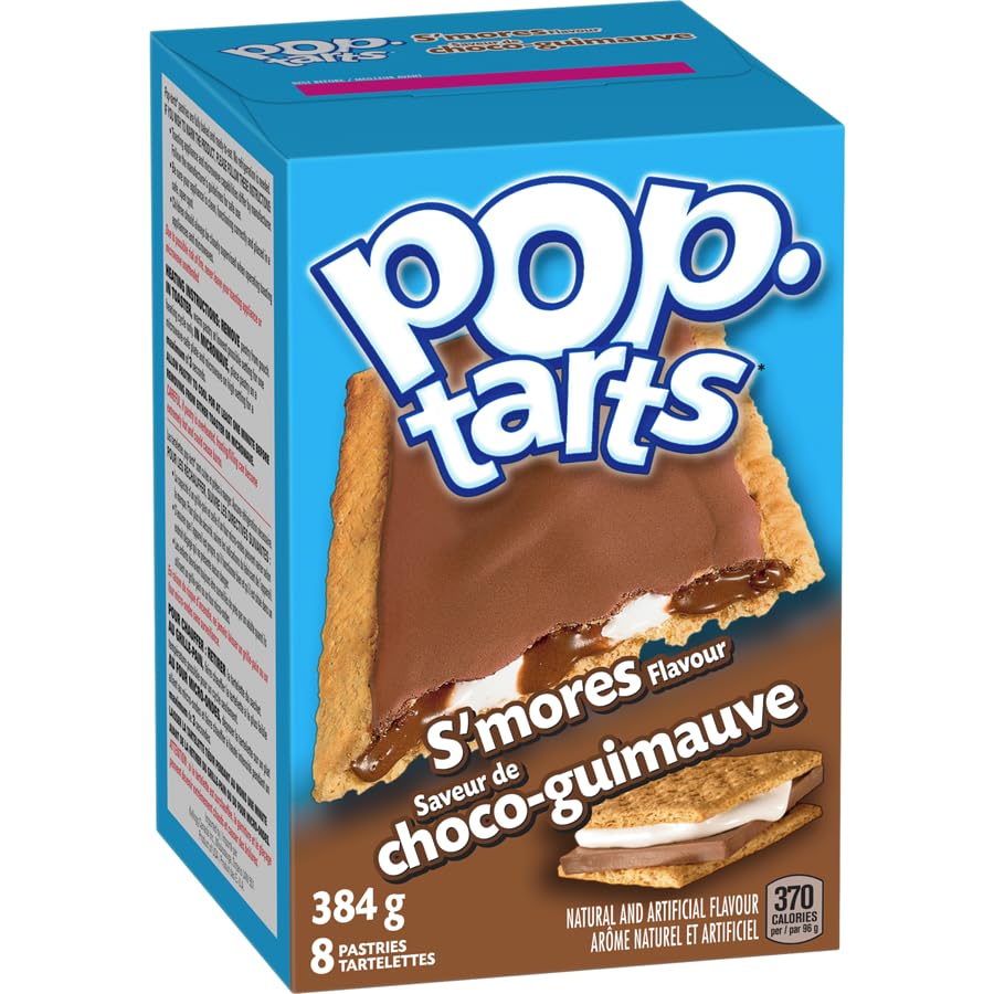 Kellogg's Pop-Tarts toaster pastries, S'mores, 8 pastries, 384g/13.5oz (Shipped from Canada)