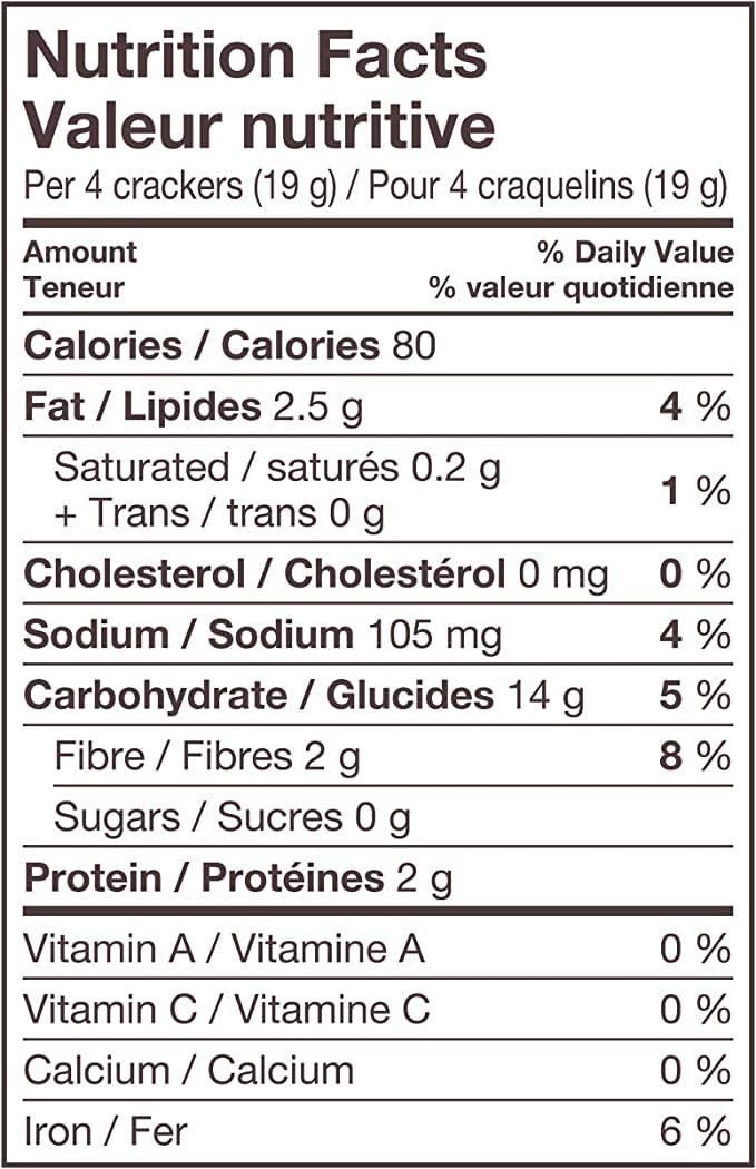 Triscuit Smoked Gouda Crackers Nutrition Facts