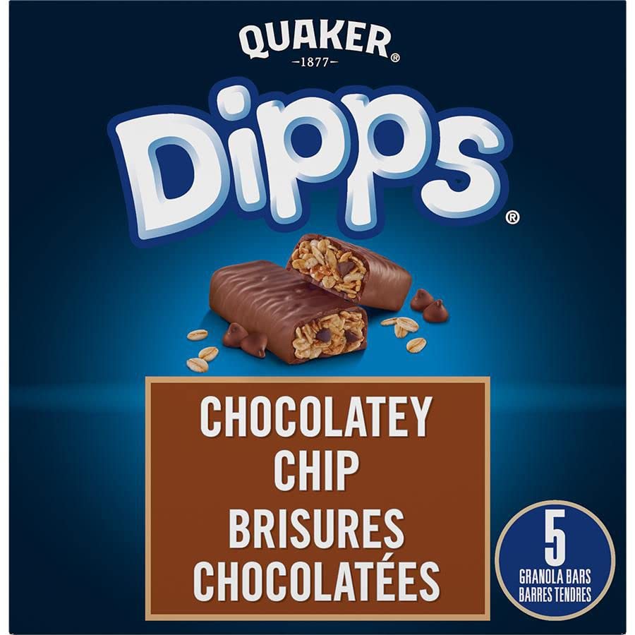 Quaker Dipps Chocolate Chip Granola Bars  front cover