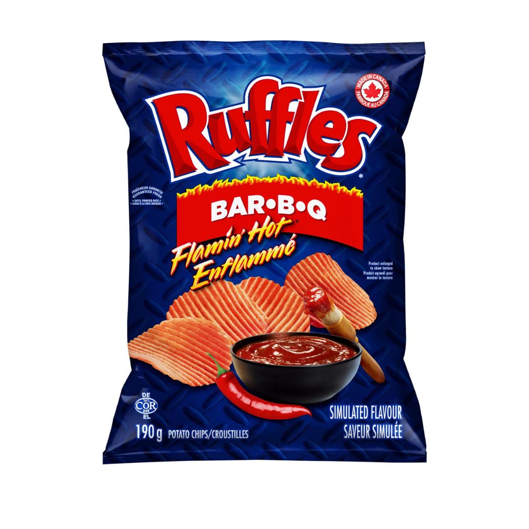 Ruffles Flamin' Hot Bar-B-Q Potato Chips cover