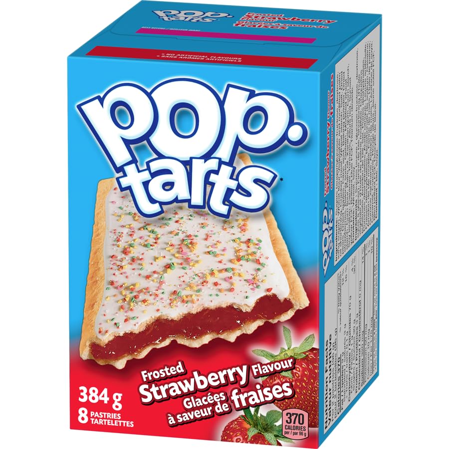 Kellogg's Pop-Tarts toaster pastries, Frosted Strawberry, 8 pastries, 384g/13.5oz (Shipped from Canada)