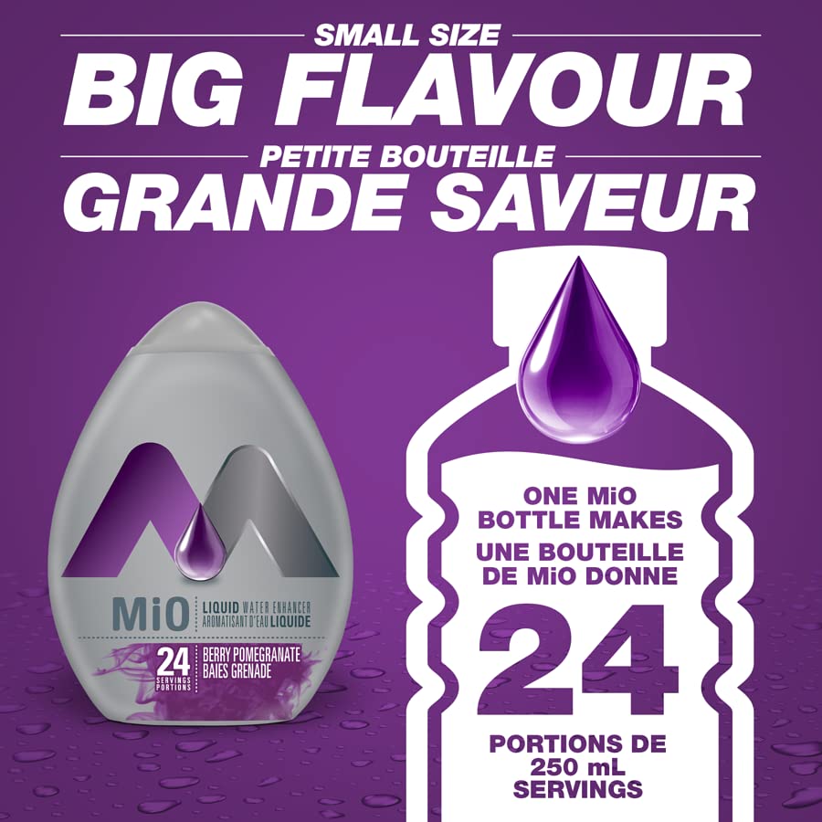 MiO Berry Pomegranate Liquid Water Enhancer, 48mL/1.6 fl. oz. (Shipped from Canada)