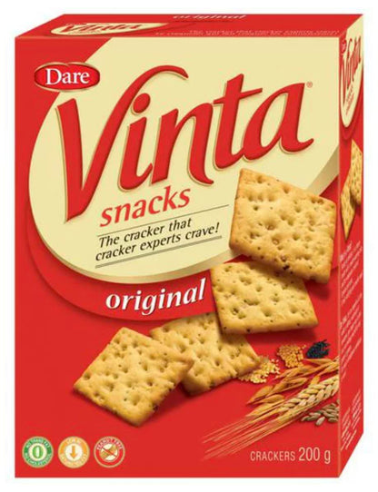 Dare Vinta Snacks Original Crackers 200g/7oz (Shipped from Canada)