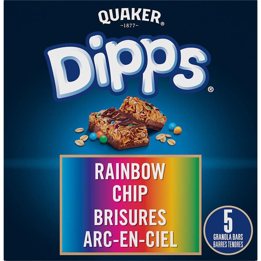 Quaker Dipps Rainbow Chip Granola Bars front cover