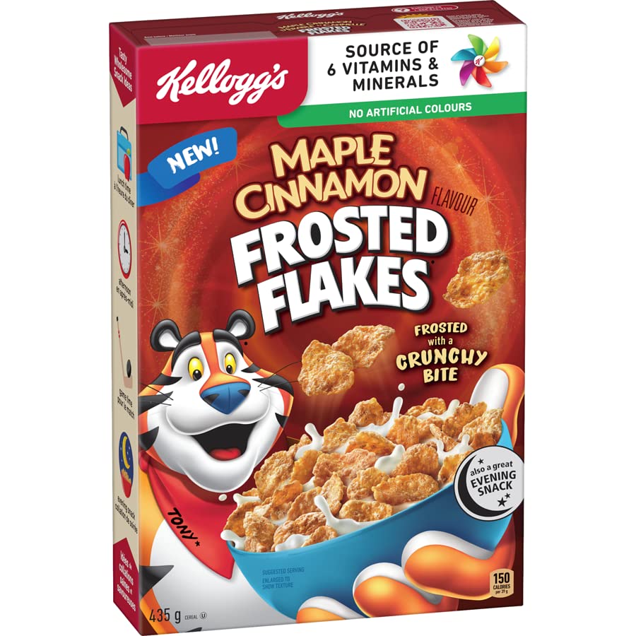 Kellogg's Frosted Flakes Maple Cinnamon 435g/15.3oz (Shipped from Canada)