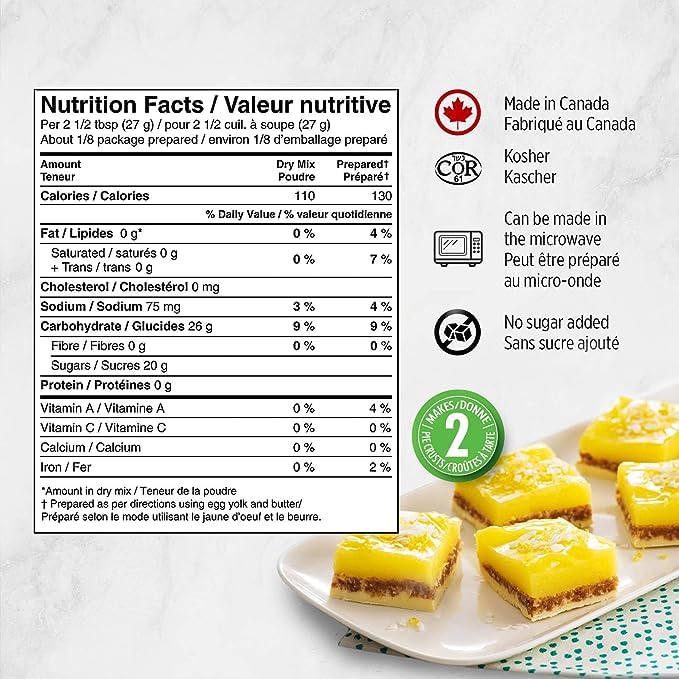 Dr. Oetker Shirriff Lemon Pie Nutrition Facts