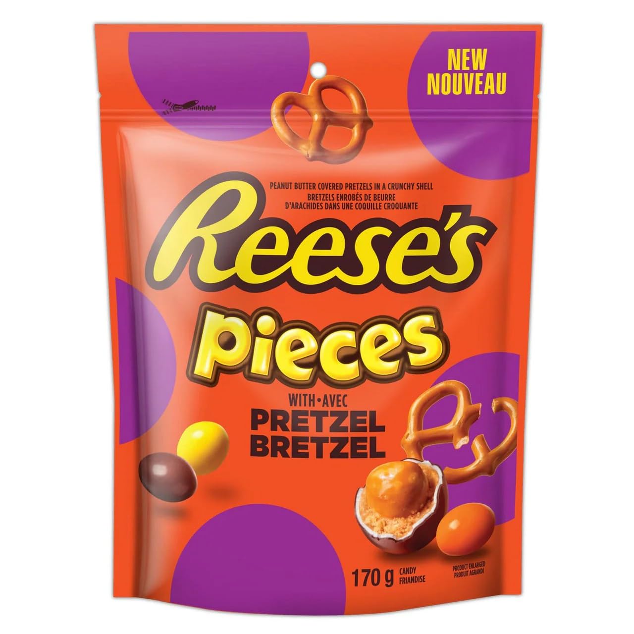 Reeses Pieces with Pretzel Candy 170g/6oz (Shipped from Canada)