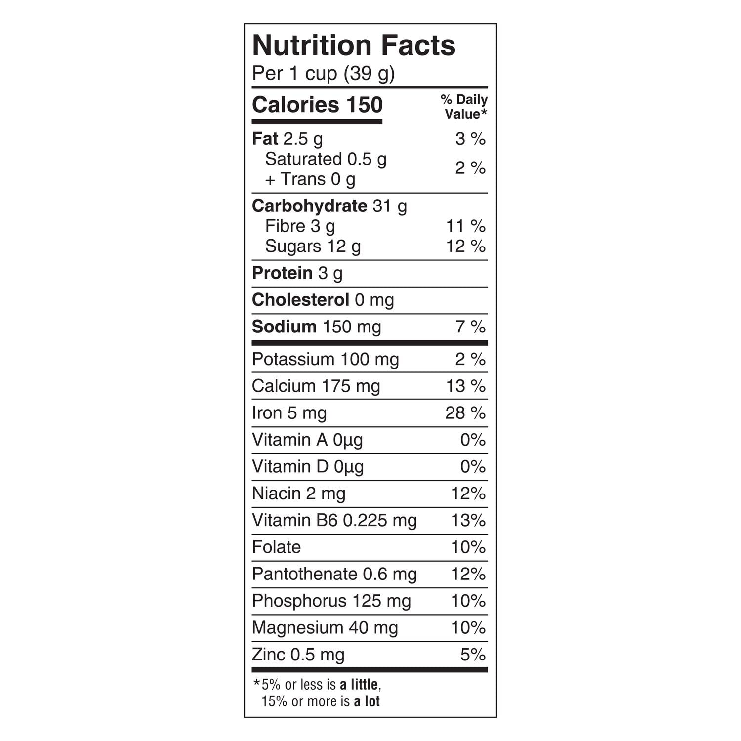 Cheerios Naturally Flavored Strawberry Banana Cereal Nutrition Facts