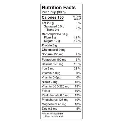 Cheerios Naturally Flavored Strawberry Banana Cereal Nutrition Facts