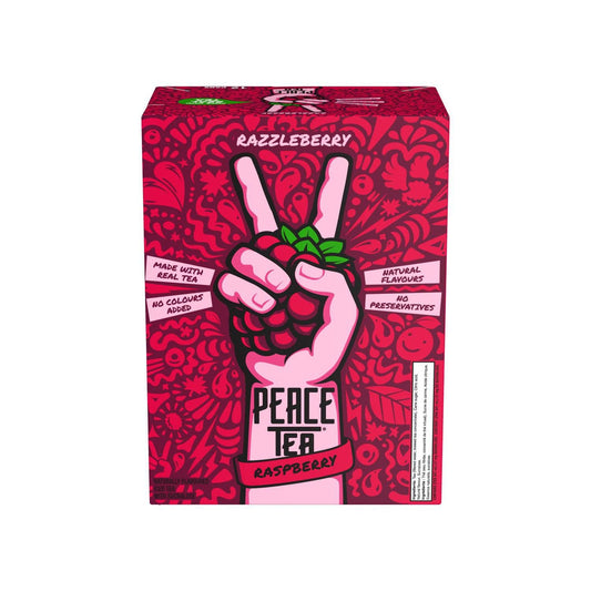 Peace Tea Iced Tea Razzleberry, Case of 12 Cans, 341 mL/11 fl.oz (Shipped from Canada)