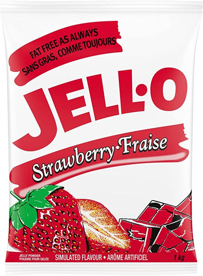Jell-O Strawberry Jelly Powder Gelatin Mix 1