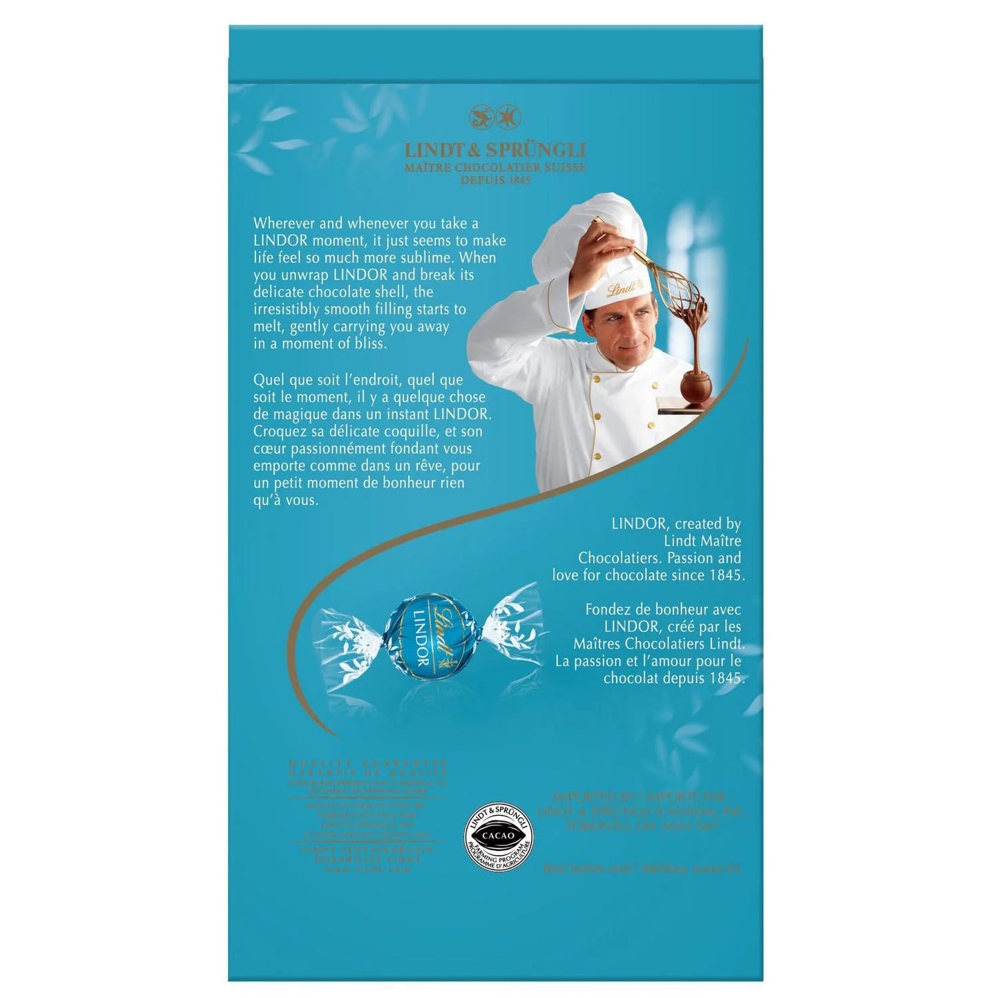 Lindor Milk Caramel Sea Salt Chocolate Truffles, 150g/5.2oz (Shipped from Canada)