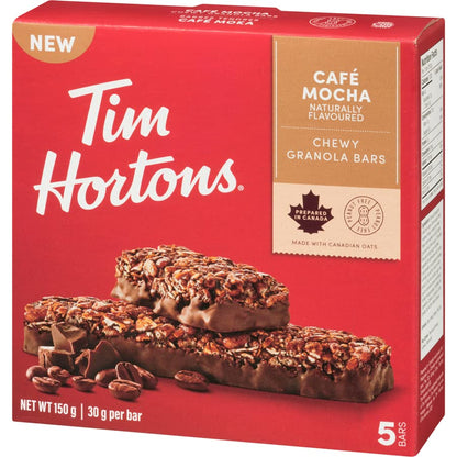 Tim Hortons Cafe Mocha Granola Bar 150g/5.3oz (Shipped from Canada)