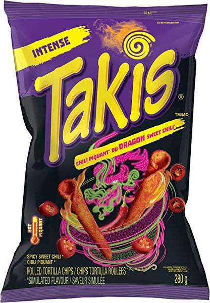 Takis Dragon Sweet Chili Rolled Tortilla Chips, 280g/9.8oz (Shipped from Canada)