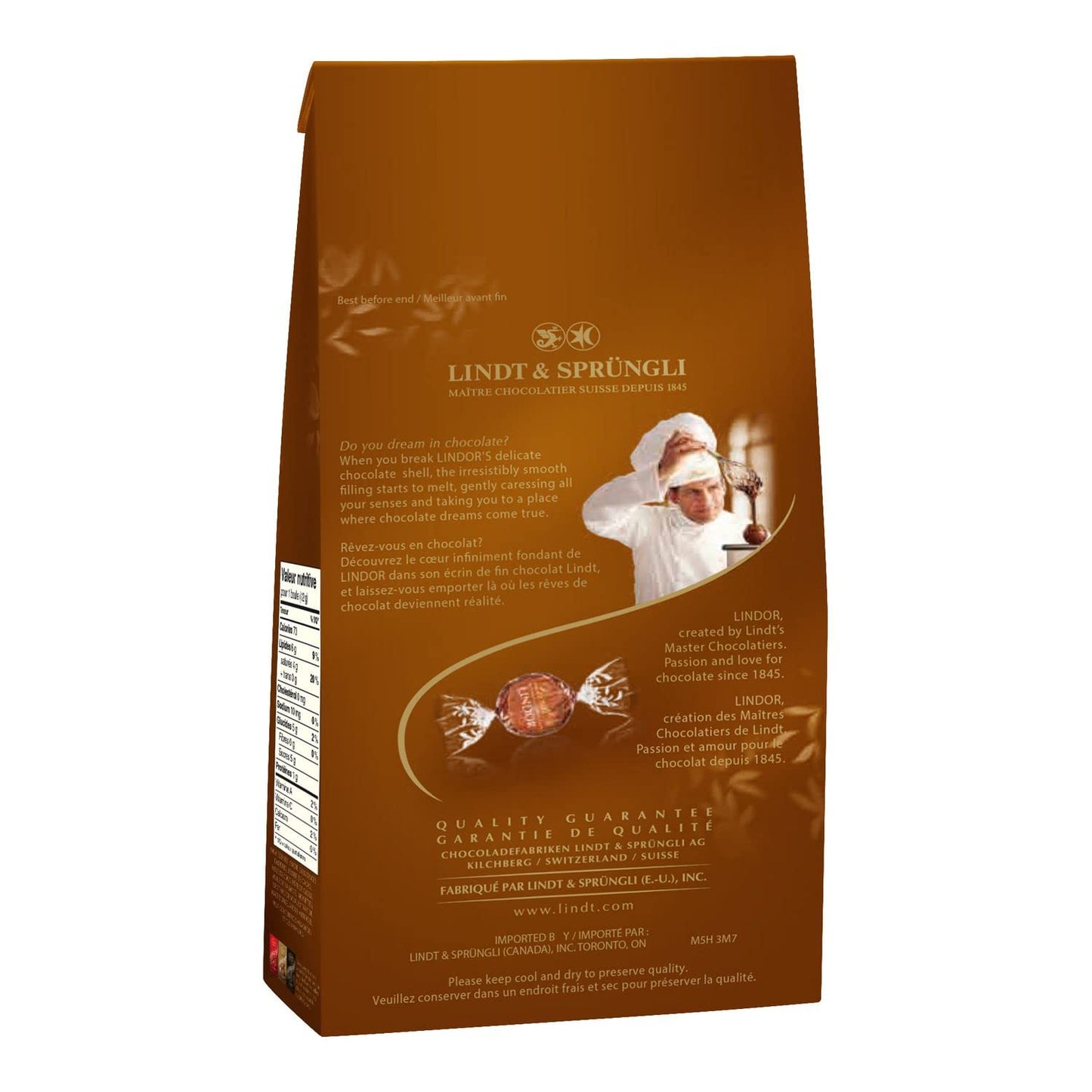 Lindor Hazelnut Milk Chocolate Truffles, 150g/5.2oz (Shipped from Canada)