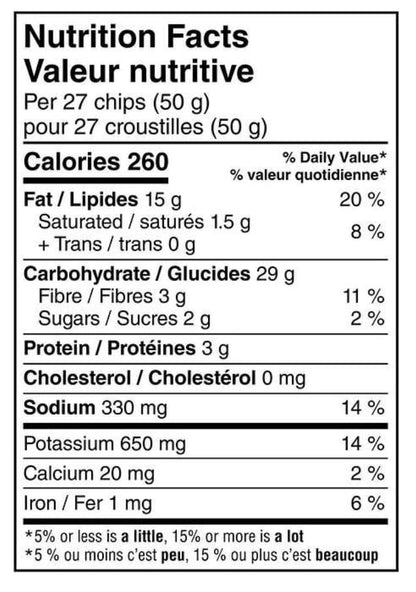 Miss Vickies All Dressed Kettle Cooked Potato Chips Nutrition Facts