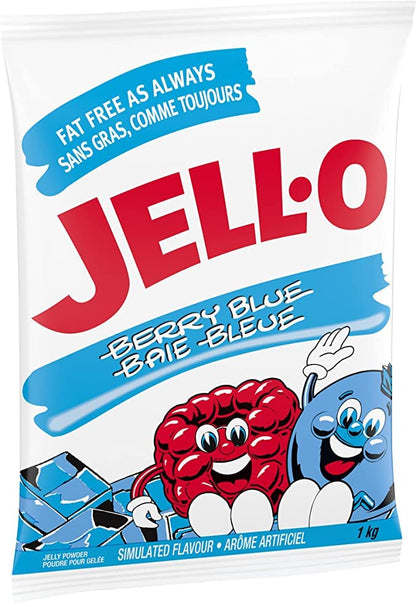 Jell-O Berry Blue Jelly Powder Gelatin Mix 2