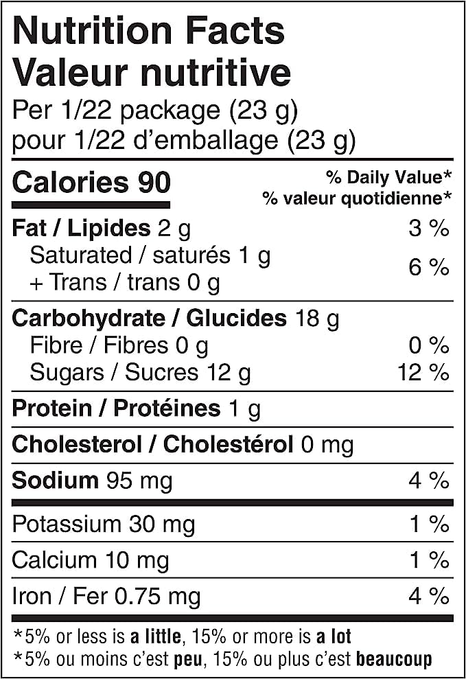 Betty Crocker Cookie Mix Chocolate Chip Nutrition Facts