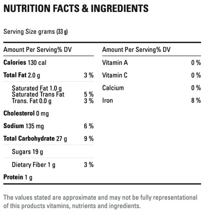 Betty Crocker Brownie Mix Salted Caramel Nutrition Facts