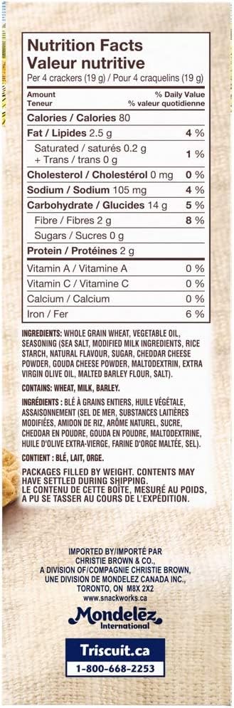 Triscuit Smoked Gouda Crackers Nutrition FActs 1