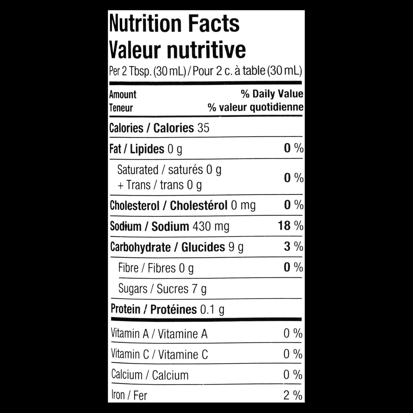 Kraft BBQ Sauce, Garlic Nutrition Facts