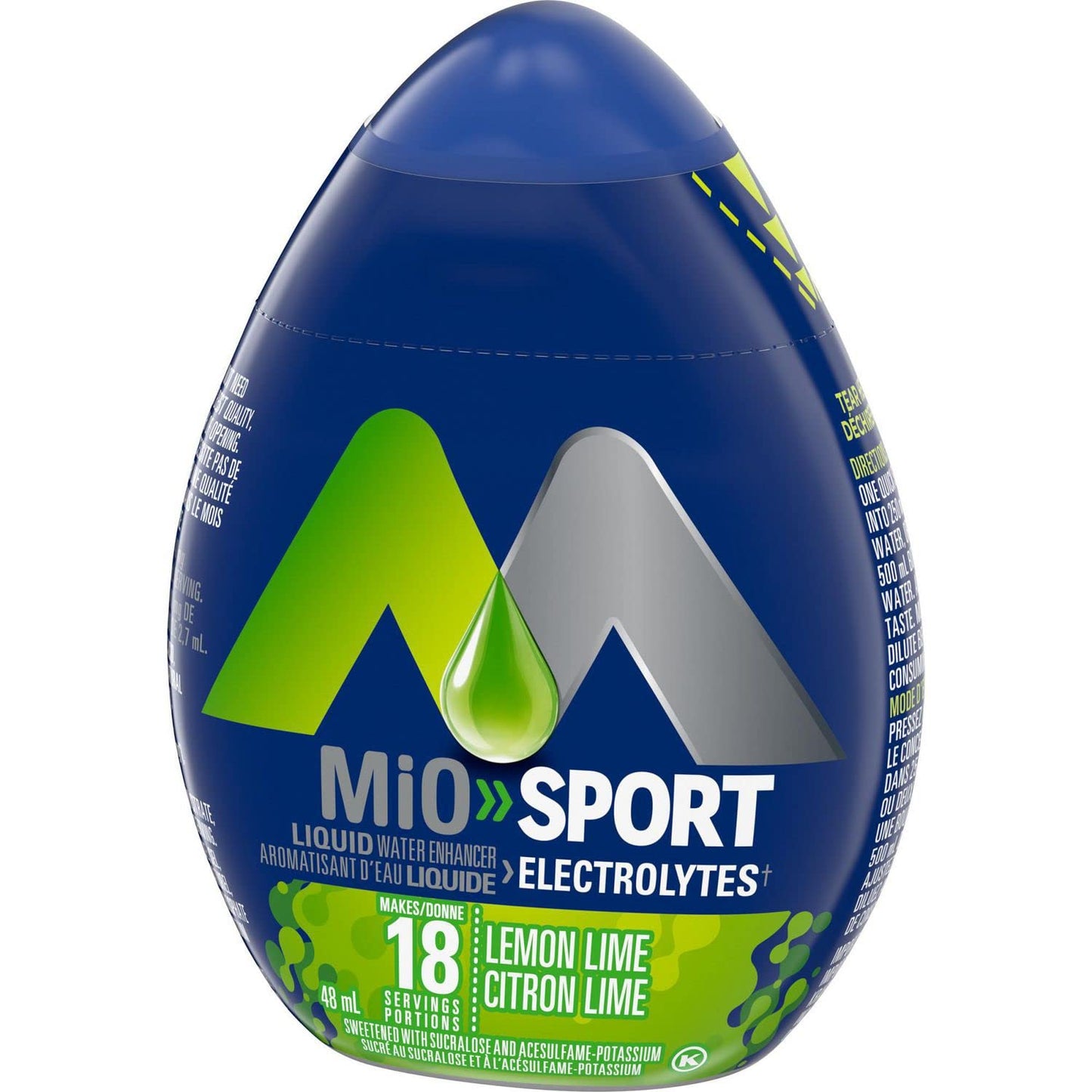 MiO Sport Lemon Lime Electrolyte Liquid Water Enhancer, 48mL/1.6 fl. oz. (Shipped from Canada)