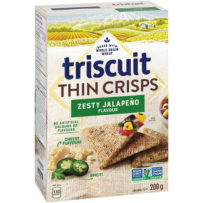 Triscuit Thin Crisps Zesty Jalapeno Crackers front cover