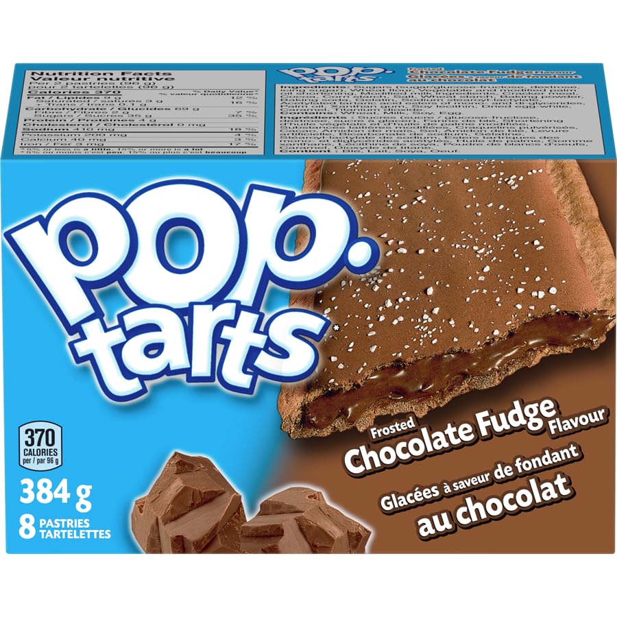 Kellogg's Pop-Tarts toaster pastries, Frosted Chocolate Fudge, 8 pastries, 384g/13.5oz (Shipped from Canada)