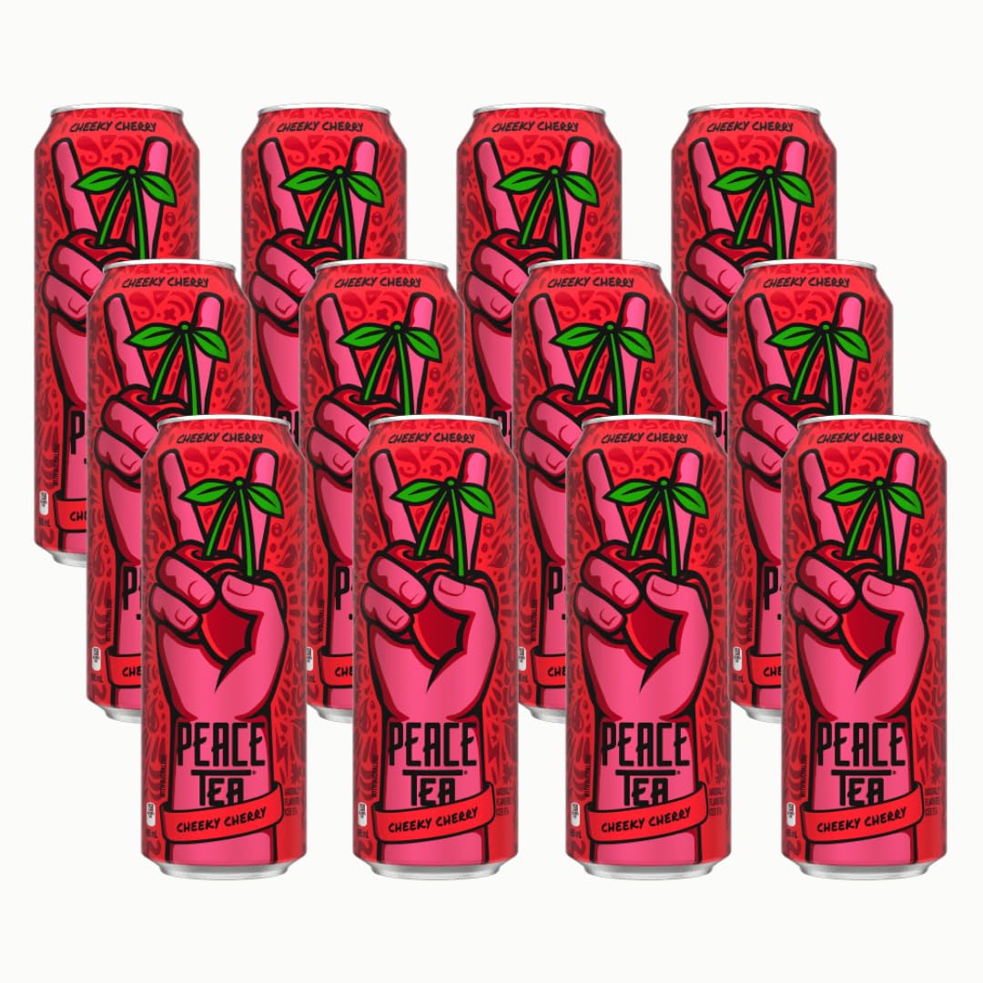 Peace Tea Cheeky Cherry cans 695ml/23.5fl.oz (Pack of 12) Shipped from Canada